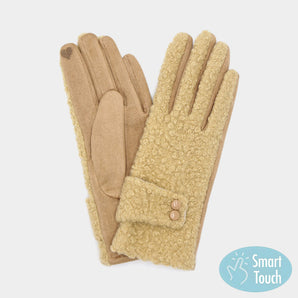 Boucle Smart Glove in Beige