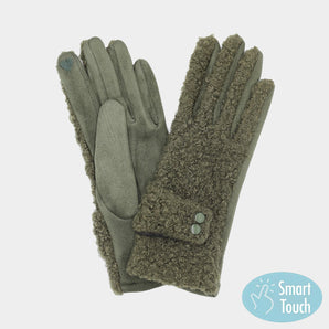 Boucle Smart Glove in Olive