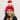 Pine Tree Pom Pom Hat in Red