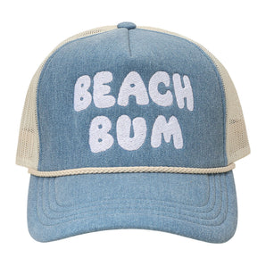 Beach Bum Trucker Hat - Blue