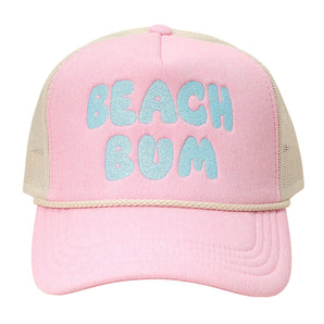 Beach Bum Trucker Hat - Pink