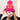 Smile Pom Pom Hat in Hot Pink