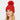 Knit Pom Pom Hat in Red