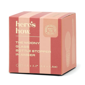 Moony Glass Bottle Stopper in Amber