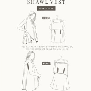 Basic Shawl Vest in Black