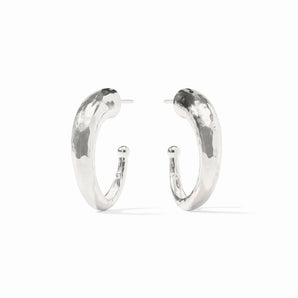 Hammered Hoop in Silver/M