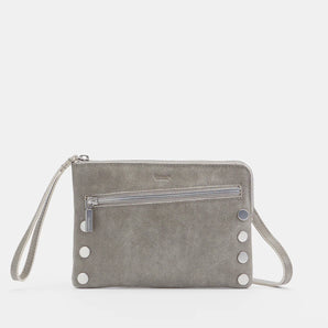 Nash Small Clutch Pewter with Silver