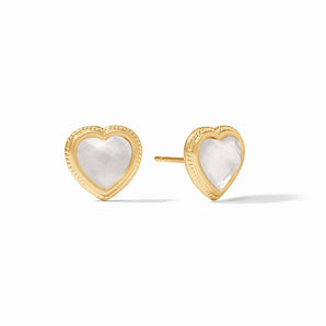 Heart Stud in Clear Crystal