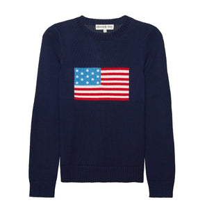American Flag Sweater in Navy