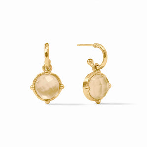 Honeybee Hoop & Charm Earring in Champagne