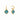 Honeybee Hoop & Charm Earring in Montana Blue
