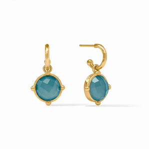 Honeybee Hoop & Charm Earring in Montana Blue