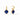 Honey Hoop & Charm Earring in Sapphire Blue