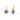 Honeybee Hoop & Charm Earring in Tanzanite Blue