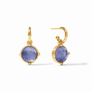 Honeybee Hoop & Charm Earring in Tanzanite Blue