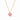Honeybee Solitaire Necklace in Tourmaline Pink