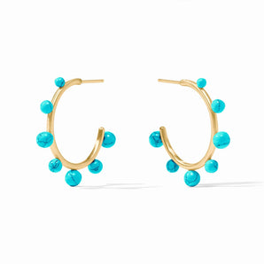 Hydra Stone Hoop in Turquoise