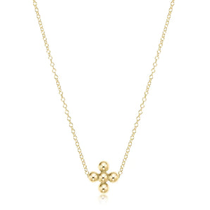 16" 3mm Cross Charm Necklace