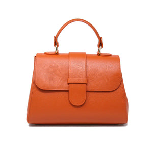 Leather Handbag in Orange