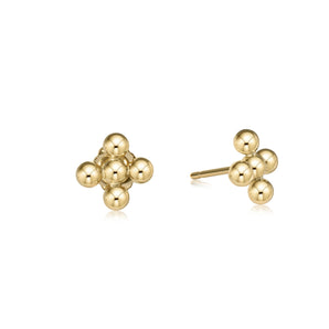 Classic 3mm Cross Stud Gold