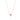 16" Cross Necklace in Bright Pink