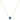 16" Small Cross Necklace in Cobalt