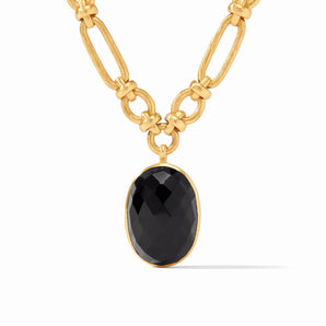 Ivy Statement Necklace in Obsidian Black