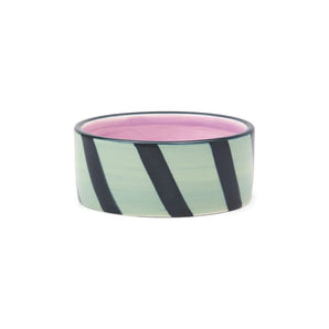 Izzy Wine Coaster in Blue & Green Stripe