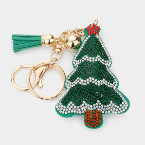 Bling Christmas Tree Keychain