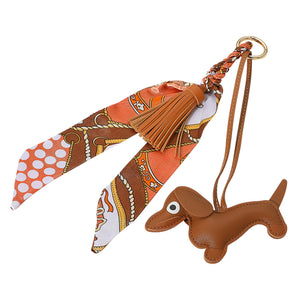 Dog Tassel Scarf Bag Charm