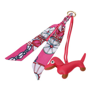 Dog Tassel Scarf Bag Charm