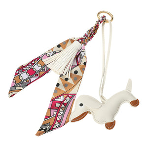 Dog Tassel Scarf Bag Charm