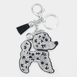Bling Poodle Keychain