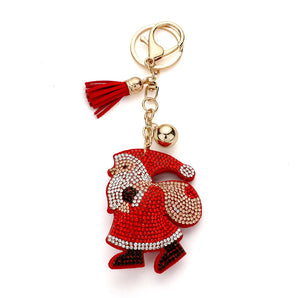 Bling Santa Claus Keychain