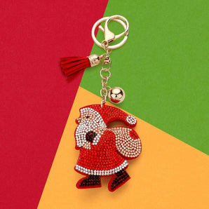 Bling Santa Claus Keychain