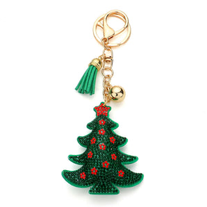 Bling Christmas Tree Keychain