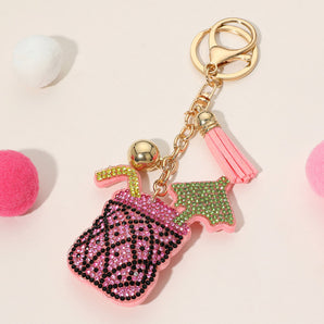 Bling Tropical Drink Keychain