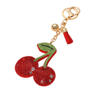 Bling Cherry Keychain
