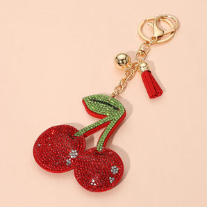 Bling Cherry Keychain