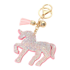 Bling Unicorn Keychain in Pink