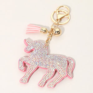 Bling Unicorn Keychain in Pink