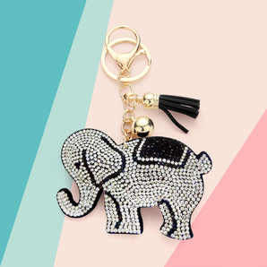 Bling Elephant Keychain