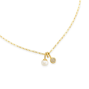 Pearl Cz Necklace