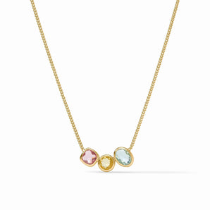 Kaleidoscope Delicate Necklace in Multi Stone