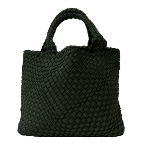 Lily Woven Neoprene Tote in Army
