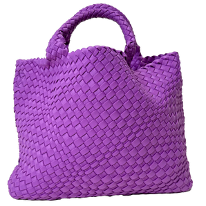 Lily Woven Neoprene Tote in Lilac