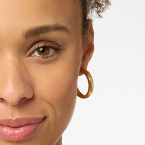 Luna Stone Hoop in Cubic Zirconia