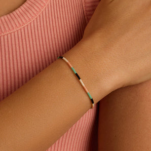 Gigi Stripe Adjustable Bracelet in Palm Desert