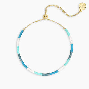 Gigi Stripe Adjustable Bracelet in Laguna