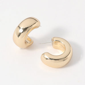 18K Gold Dipped Chunky Hoop Earring